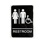 6"x9" Bathroom Signs Sign for Office or Business