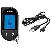 7756v 2 Way LCD Replacement Remote Transmitter Bundled with + (1) MicroUSB 8606U Charging Cable