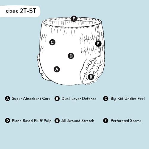 The Honest Company Clean Conscious Training Pants for Sensitive Skin | Hypoallergenic, Fragrance Free | Rompin' & Stompin' + Diggin' It | Size 3T/4T (32-40 lbs), 57 Count