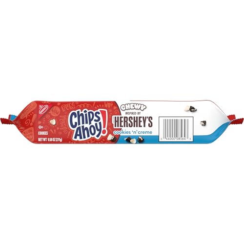 CHIPS AHOY! CHEWY HERSHEY’S COOKIES ‘N’ CREME BAR-INSPIRED COOKIES, 9.58 OZ