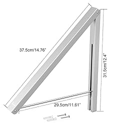 Anjuer Wall Mounted Drying Rack Clothes Hanger