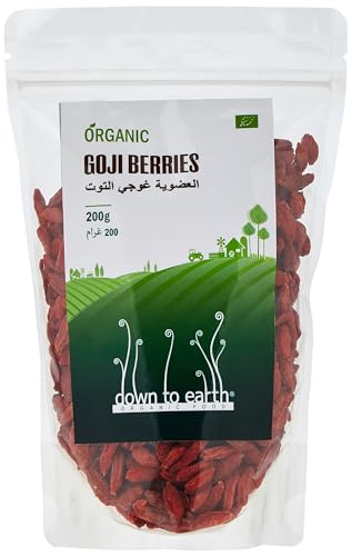 Down To Earth Organic Goji Berries, 200 gm