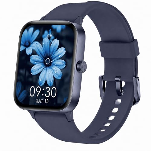 Smart Watch for Men Women Answer/Make Calls, 1.83" HD Touch Screen Fitness Watch with Heart Rate/Sleep Monitor, Step Counter, Sports Activity Trackers, IP67 Waterproof Smartwatch for Android iOS/Blue