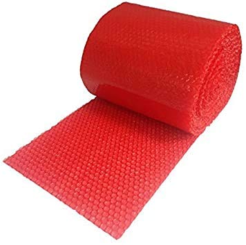 REALPACK® 1 x Roll - Antistatic Red Bubble Wrap Size : Wide 12" 750mm x 100m.