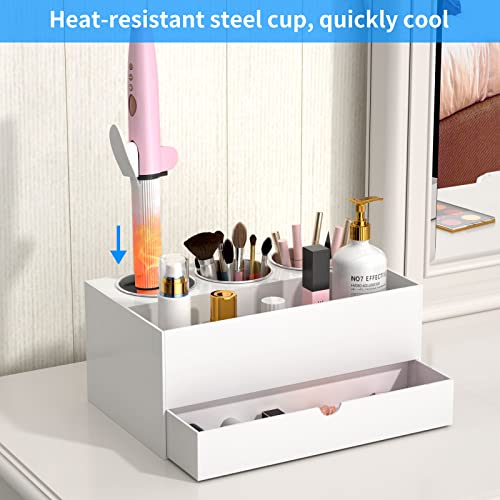 NIUBEE Hair Tool Organizer, White Acrylic Hair Dryer and Styling