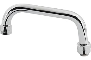 Phivan Commercial Faucet Parts 6 Inch Swivel Spout Replacement Kit for Most Brands Commercial Kitchen Sink Faucet 1.8 GPM Stainless Steel Swivel Swing Add-on Nozzle for 2 or 3 Bay Compartment Sinks