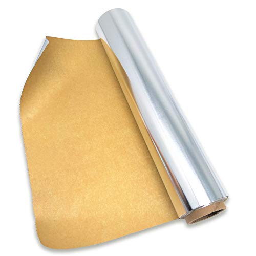 ParchmentLined Foil 30cm X 15m Laminated Parchment Food Packing Backed