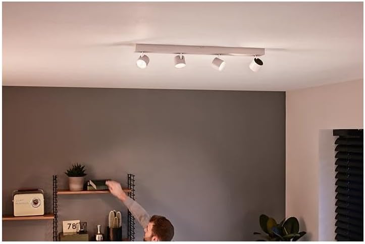 Star Lampada con Faretti Orientabili, 4 x 4.5 W, Bianco