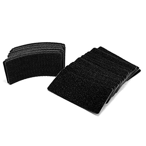 Strenco 2 x 4 Inch Hook and Loop Strips with Adhesive 15 Sets