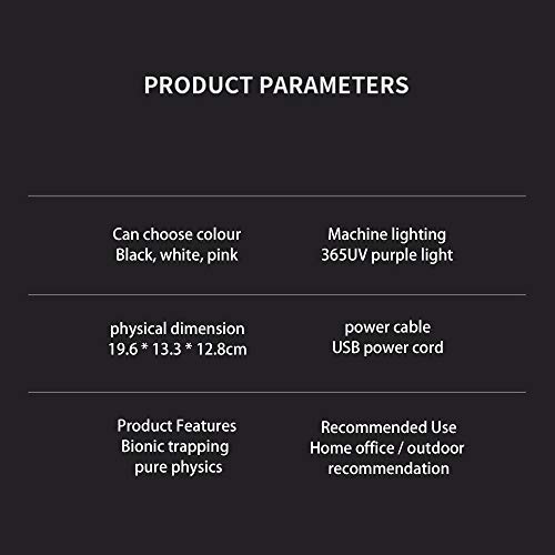 Lampara Antimosquitos Usb 5W Con Ultravioleta Insectos Trampa 5V Atrapa Mosquitos Que Atrae A Los Mosquitos,Silencioso Y Funcional,No TóXicos,Sin RadiacióN,Negro