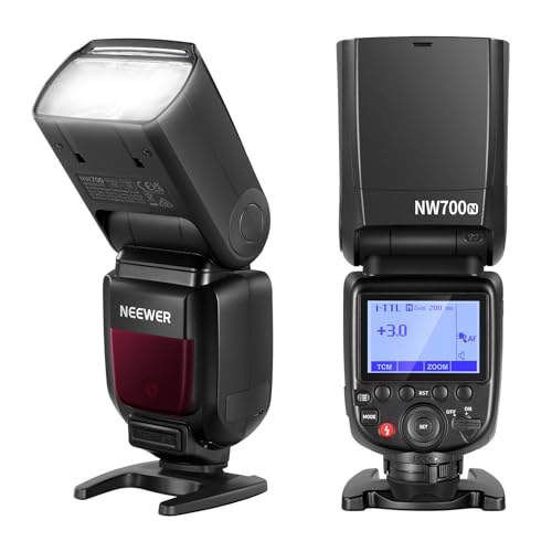 Neewer NW700-N TTL Flash Speedlite Compatible with Nikon DSLR Cameras, 1/8000s High Speed Sync, 1/1-1/256 Output, TCM Function, 230 Full Power Flash, 0.1-2.7s Fast Recycling, Batteries Not Included