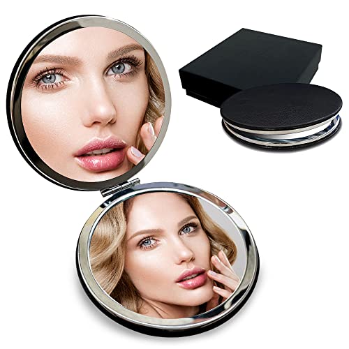 BelleJiu Compact Travel Makeup Magnifying Mirror Small Portable Folding