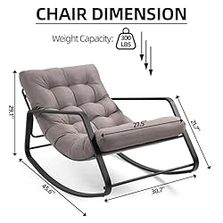 WQSLHX Outdoor Patio Rocking Chair, Indoor Lounge