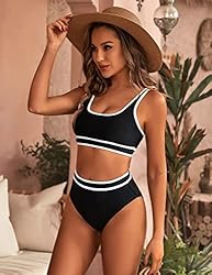 BMJL Women's High Waisted Bikini Sets Sporty Two