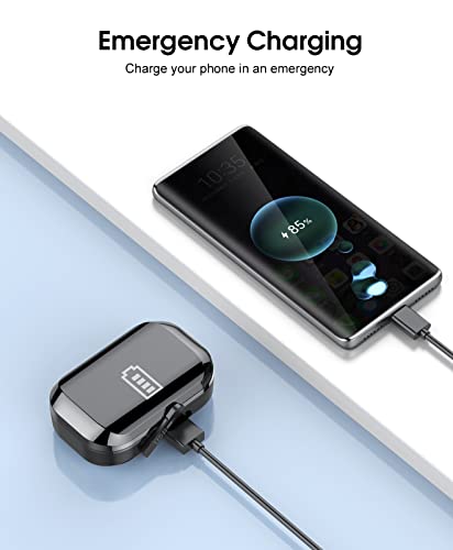 2022 Upgrade Wireless Earbuds,VOESUD Bluetooth 5.3 Headphones with Mic,Wireless Headphones Running with IP7 Waterproof Ear Hooks,Touch Control for Sport/Work