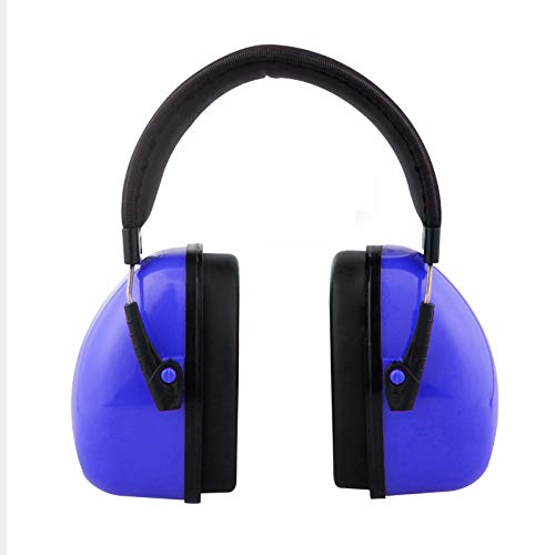Ear Defenders SUPERTOOL Noise Cancelling Children/Adult Ear Defenders for Concert, Firework, Flight, Thunderstorm - Compact Foldable Comfortable & Adjustable Hearing Protection Ear Muffs Black/Blue