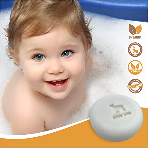 Organic Baby Soap Bar with Goat Milk and Honey Cold Process Soap Bar