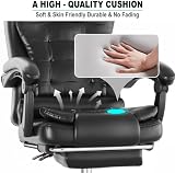 Blisswood Executive Office Chair with Footrest Ergonomic 360° Swivel Black view 7