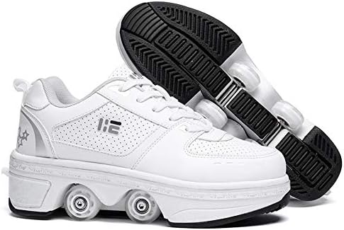 TAILORIA Double Row Skate Shoes Four Wheel Kick Roller Shoes - Main Image