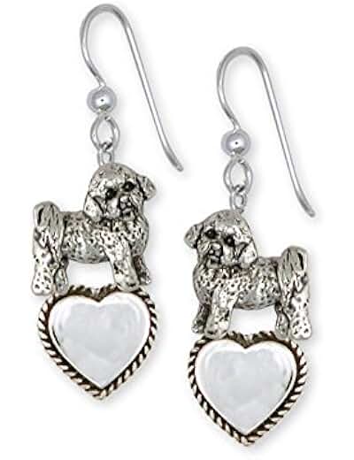 Sterling Silver Bichon Earrings Sterling Silver Bichon Earrings