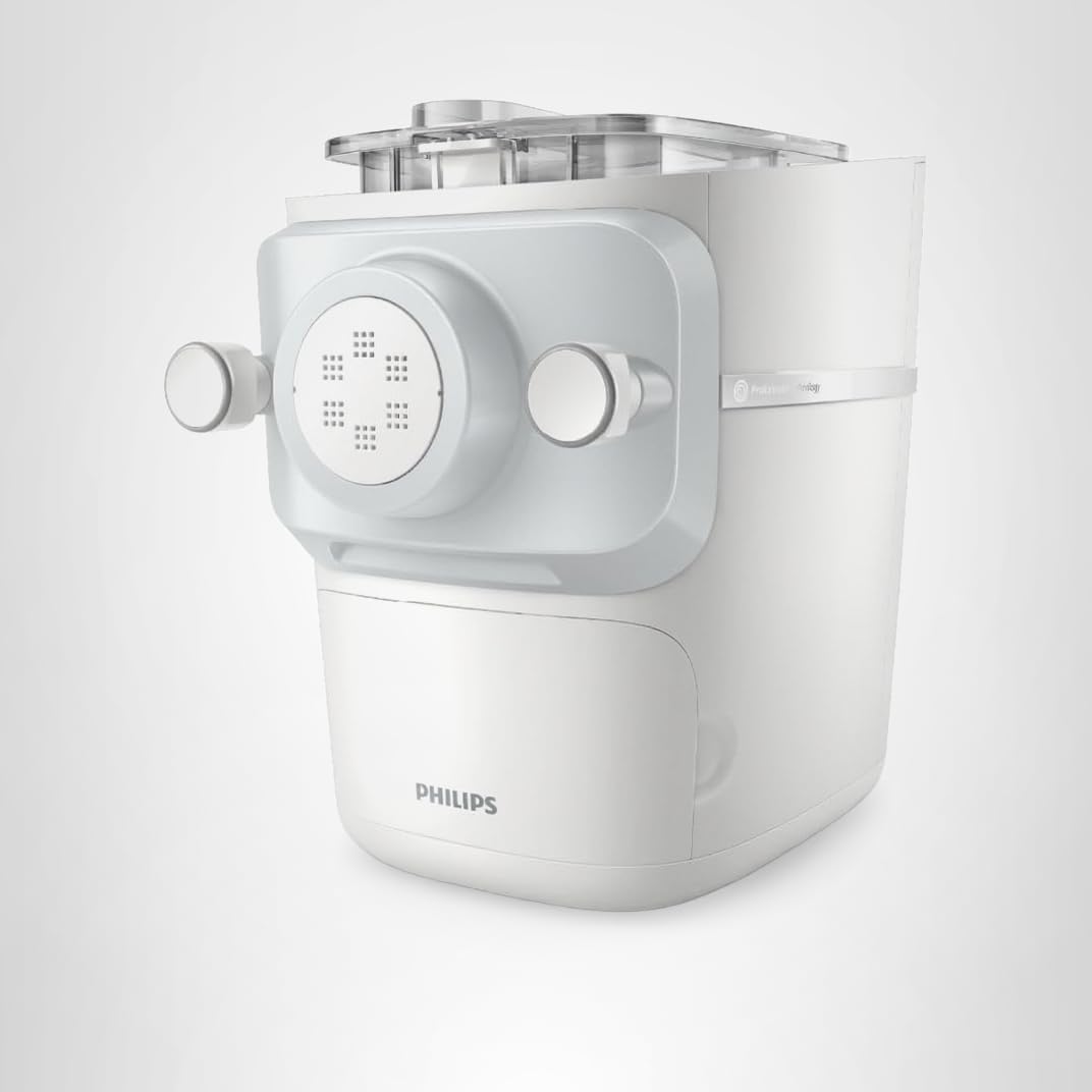 Philips 7000 Series Pasta Maker, ProExtrude Technology 150W, 8 discs, Perfect Mixing Technology, Prepare up to 8 Portions, HomeID App, White, (HR2660/03)