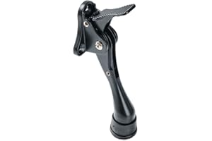HOME&I One Touch Easy Pedal Door Stop Stopper Height Adjustable Kick Down Door Stop with Rubber Tip Spring Lever Screw Type (