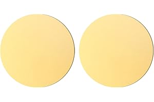 Uxney Brass Round Sheet,，6" Diameter 24Ga 0.5mm Thickness Brass Metal Sheet for Crafts,DIY, Jewelry, Electrical, Repair, Industrial(2 Pac)