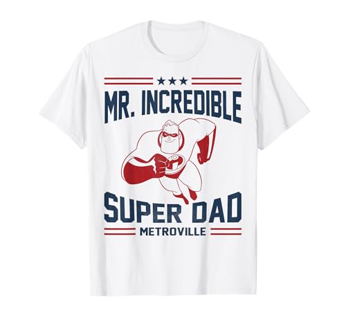Disney Pixar The Incredibles Father's Day Super Dad Retro T-Shirt