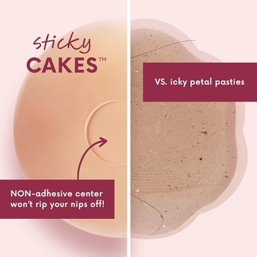 CAKES Body® sticky Circle Nipple Covers for Women - The Viral Sticky Boobs With an Adhesive-free nip nook™