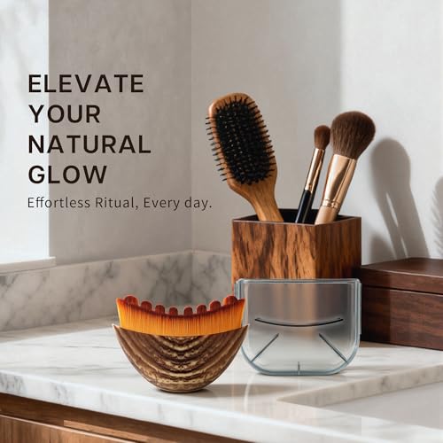 VRAIKO Lymphatic Contour Face Brush, V-Shape Lymphatic Drainage Massager Contour Brush, Ergonomic Design to Precisely Fit Facial Curves, Reduce Fatigue & Awaken Skin