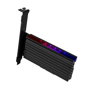 Silver Stone M.2 NVMe SSD NGFF Mキー~PCIe x4 ARGBアダプタカード(冷却パッド付) SST-ECM24-ARGB