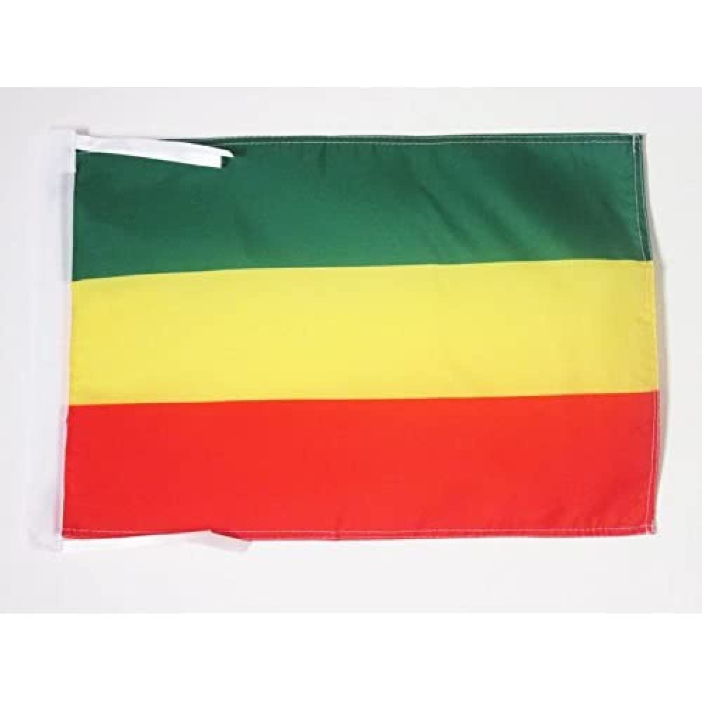 AZ FLAG - Ethiopia without arms Flag - 18'' x 12'' - 100% Polyester Ethiopian civil Small Banner with Two Cords - Fade Resistant - Vivid Colors - 18x12 in - 45x30 Cm — image 1