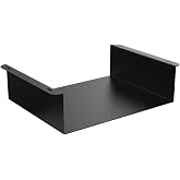 Oeveo Under Desk PC Mount UCM-444 &mdash; Made in USA, Heavy-Duty Electronics Support Bracket | Small Form Factor Computers, PC, CPU, Gaming Consoles | Black Powder Coated Steel &mdash; 14W x 4H x 11D (1 Pack)