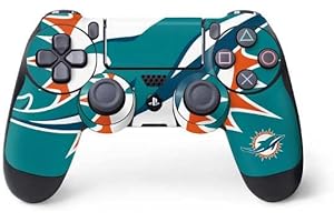 Skinit Decal Gaming Skin Compatible with PS4 Controller - Officially Licensed NFL Miami Dolphins Large Logo Design