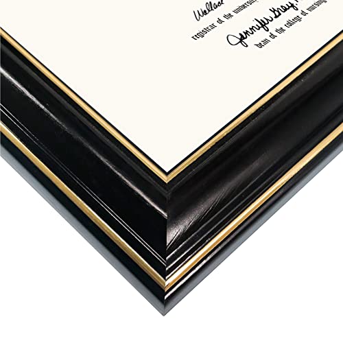 GraduationMall 8.5x11 Certificate Diploma Frame,Solid Wood & UV
