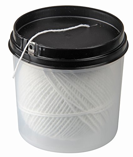 Ficelle de cuisine Fackelmann 12313 100 m - Ficelle de cuisine résistante à la chaleur dans une boîte distributrice pratique, blanche