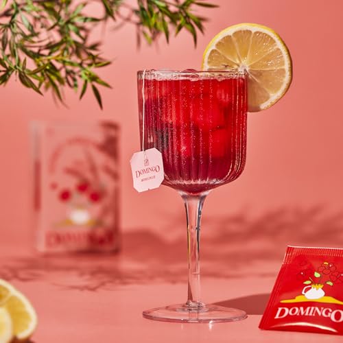 OH DOMINGO HONEY HIBISCUS TEA, INDIVIDUALLY WRAPPED TEA BAGS, 20 COUNT, CAFFEINE FREE, SWEETENED WITH HONEY, EXOTIC AND REFRESHING BLEND