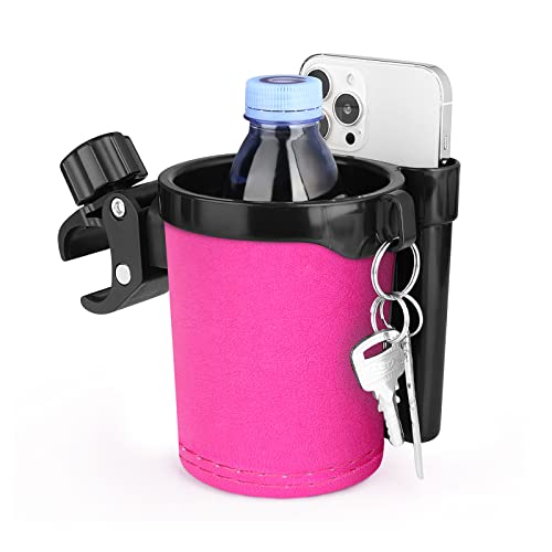 Accmor Stroller Cup Holder with Phone Keys Holder, 3-in-1 Universal Cup Holder, Drinks Bottle Holder for Stroller, Bike, Wheelchair, Walker, Scooter