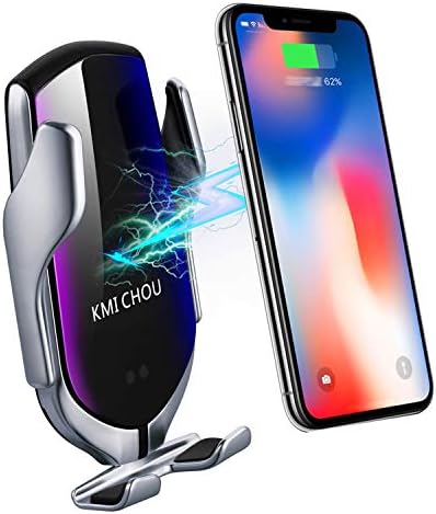 Wireless Fast Car Charger10W for Android iOS Smartphone Mobile Phone Fast Charging with Smart Sensor Car Mount Fast Charger for iPhone Xs Max/XR/X/8/8Plus Samsung S10/S9/S8-R2