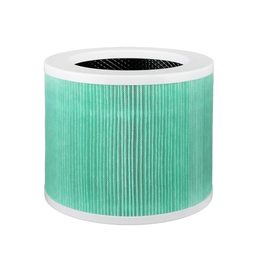 Small Air Purifier Replacement Filter with 3-Stage Filtration System, FETIONS H13 True HEPA Filter Replacement, Green, 1 Pack