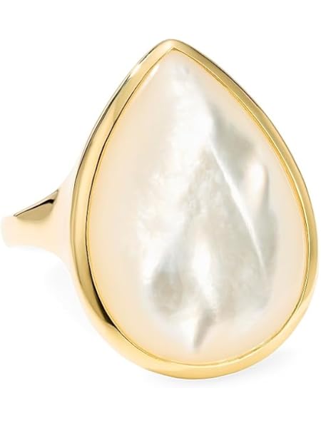 Ippolita Polished Rock Candy 18K Yellow Gold & Mother-of-Pearl Medium Teardrop Ring