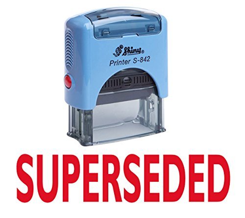 SUPERSEDED Self Inking Rubber Stamp Custom Shiny Office Stationary Stamp