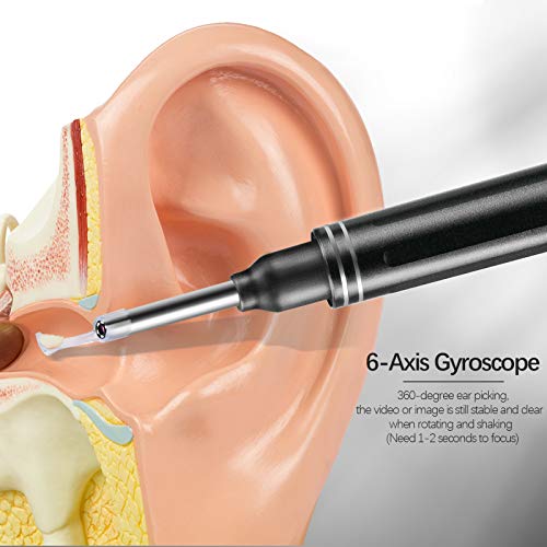 Nazano Ear Endoscope,Ear Wax Remover Tool,WiFi Visual Ear Cleaner 3.5mm with 1080P HD Ear Camera,8 Ear Picks for Kids and Adults,Compatible with iPhone, iPad, Android Phones & Tablets