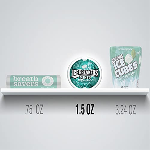 ICE BREAKERS Wintergreen Sugar Free Breath Mints, Made with Xylitol, 1.