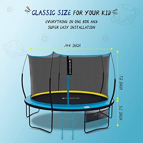 SkyBound 12FT Trampoline with Enclosure Recreational Trampolines for