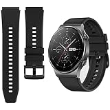 Paesteffe Silicone Watch Band Suitable for Huawei Watch GT2 Pro (Black)