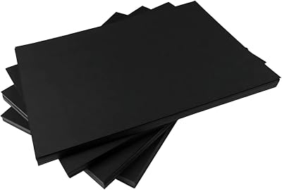 Hawksbill A4 Black Card 220GSM 50 Pack Thick Premium Smooth Cardstock