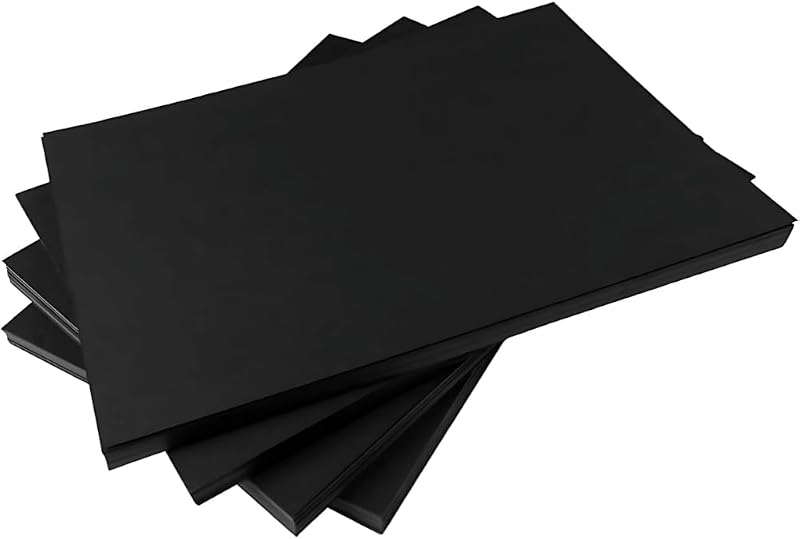 Hawksbill A4 Black Card 220GSM 50 Pack Thick Premium Smooth Cardstock