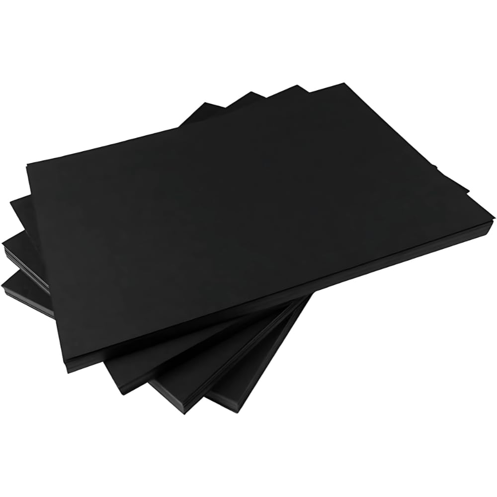 Hawksbill A3 Black Card Stock 225 GSM– 50 Pack Thick Premium Smooth Cardstock for Making Stationery Home or Office Use and Arts or Crafts