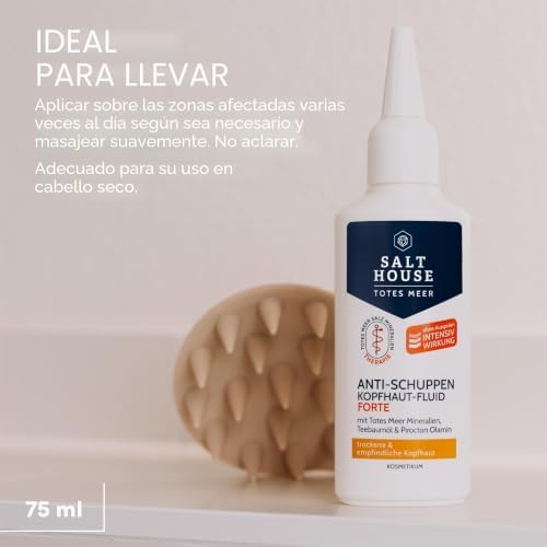 Forte Terapia Anticaspa no Couro Cabeludo, Cuidados Intensivos Calmantes, para couro cabeludo propenso à caspa, 75ml